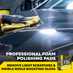 Meguiar's close-up foam texture revealing consistent cell structure for even polish distribution