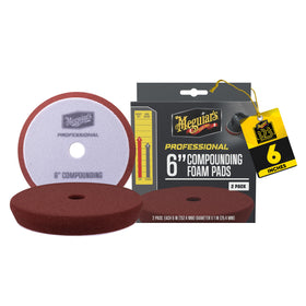 Meguiar's 6-inch pad front face showing clean cutting surface and fast defect removal
