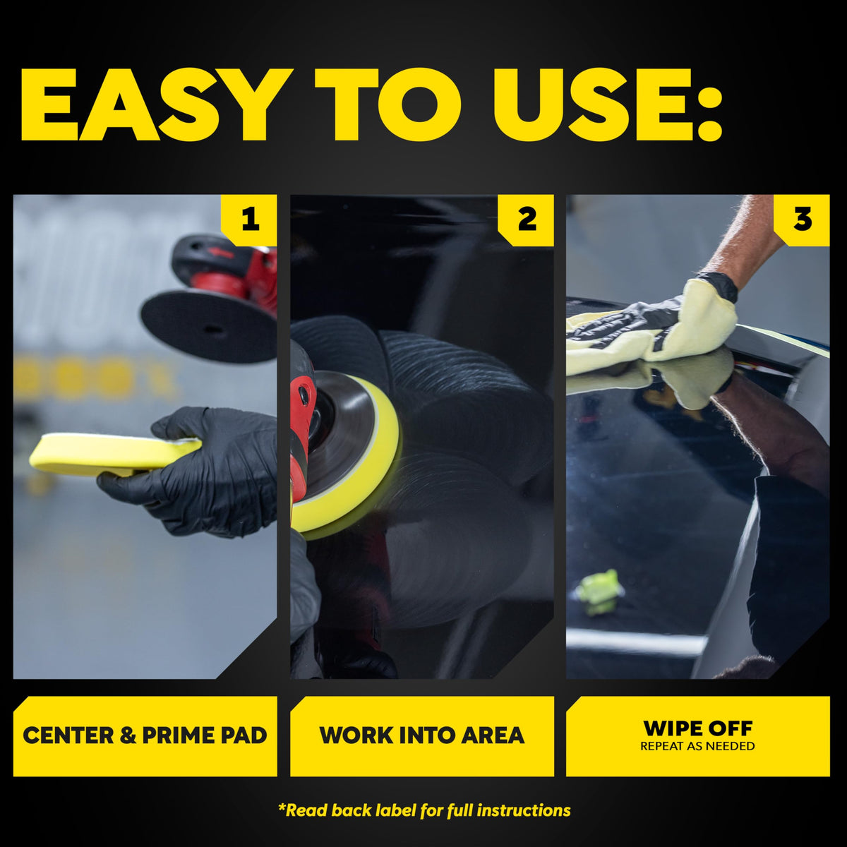 Meguiar's pad after rinsing to show washable reusable design and reduced waste