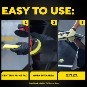 Meguiar's pad after rinsing to show washable reusable design and reduced waste