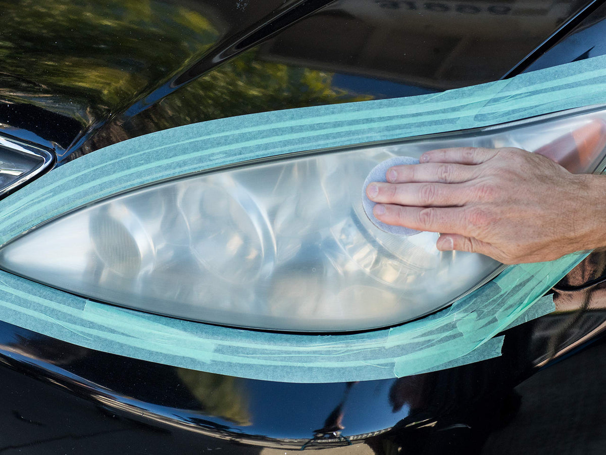 Meguiar's kit used by hand during application offering controlled, drill-free restoration