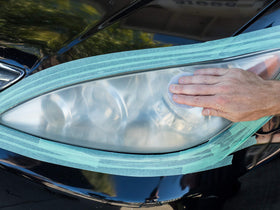 Meguiar's kit used by hand during application offering controlled, drill-free restoration