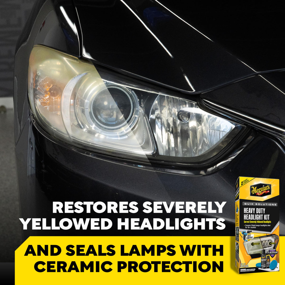 Meguiar's close-up of backing plate and oxidation removal pads for fast restoration