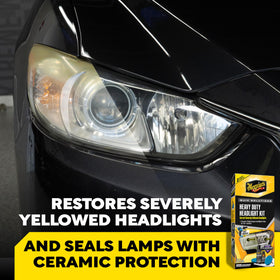 Meguiar's close-up of backing plate and oxidation removal pads for fast restoration