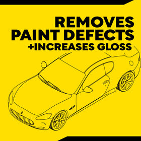 Meguiar's before and after hood showing restored gloss and clarity