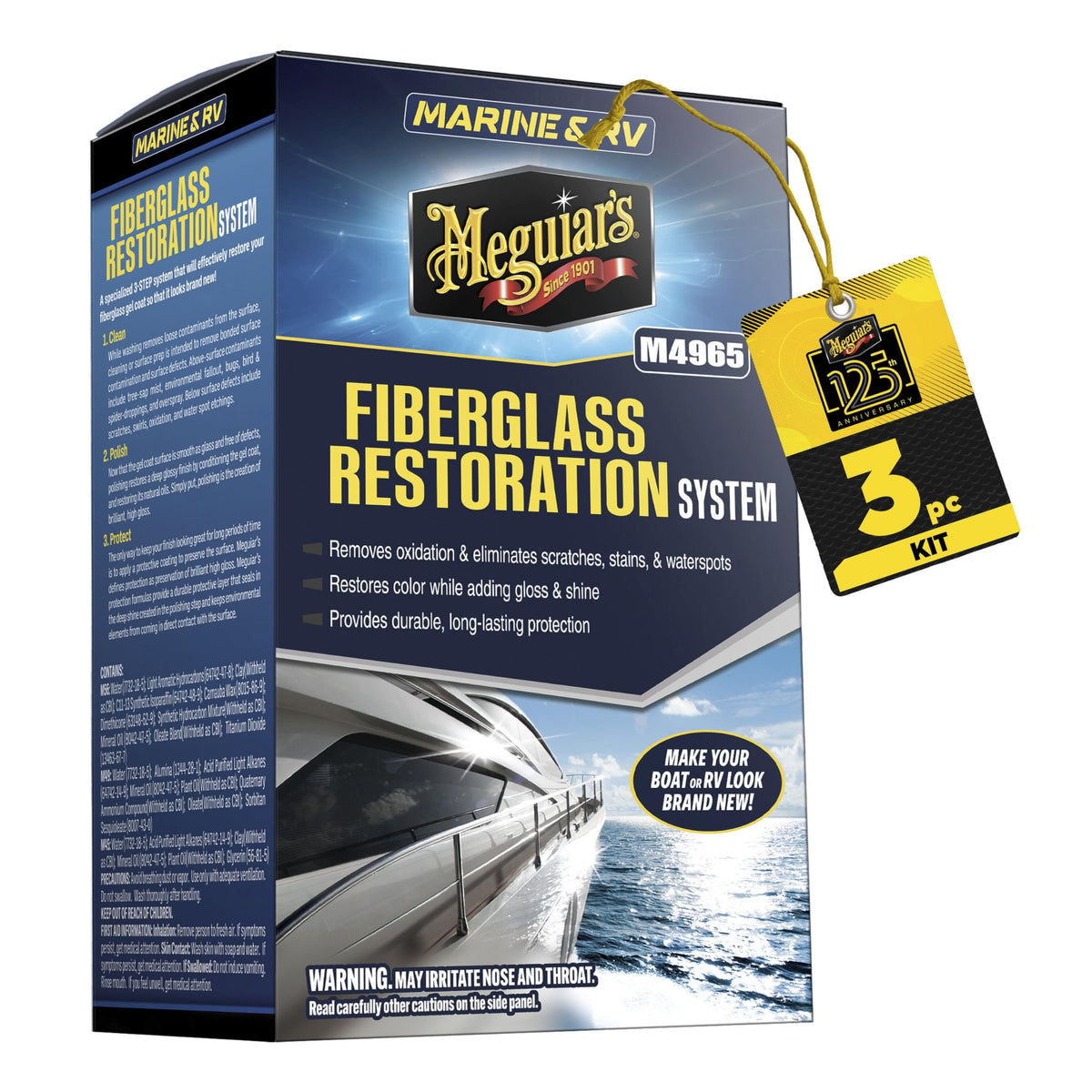 Meguiar's front packaging showing full three-piece restoration kit — clear product identification and value