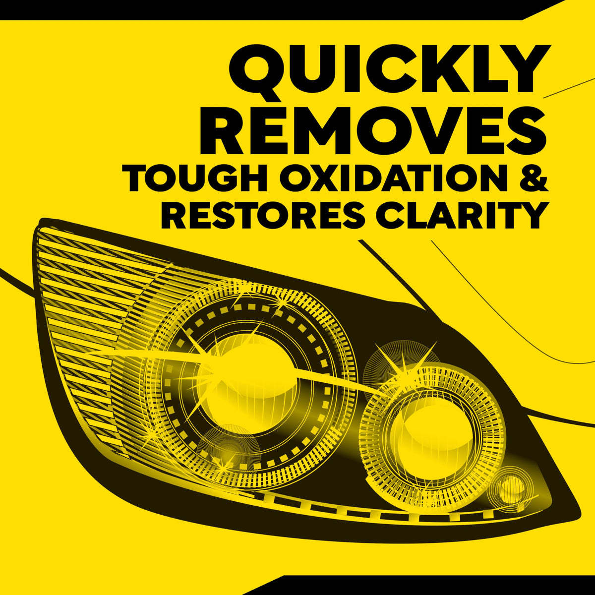 Meguiar's towelette applying ceramic shield to lens for long-lasting protection