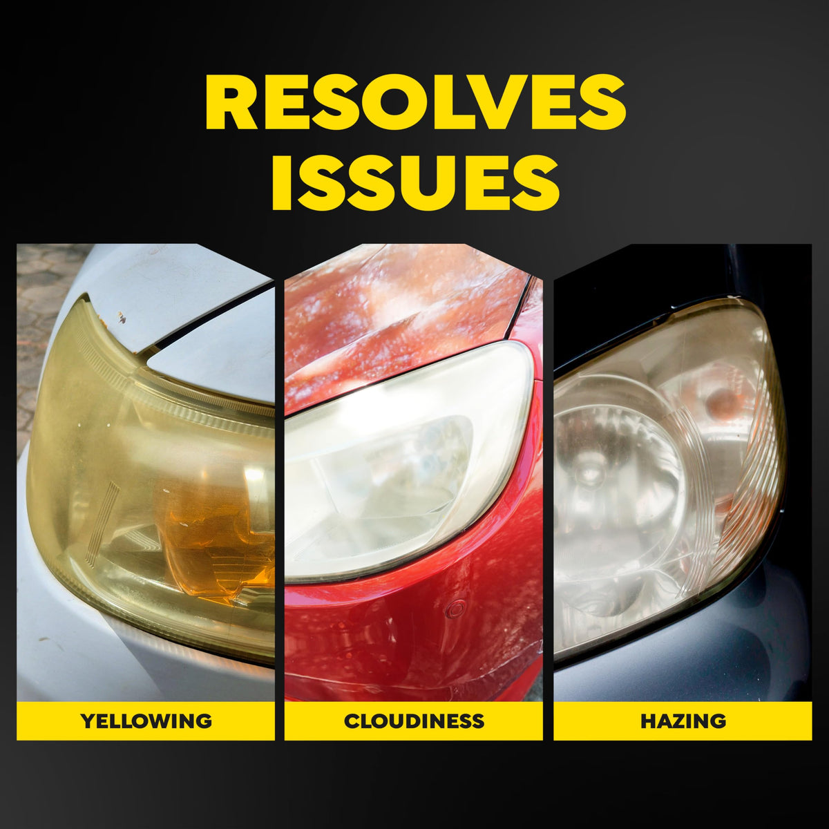Meguiar's cleaning solution bottle detail showing formula for lifting oxidation