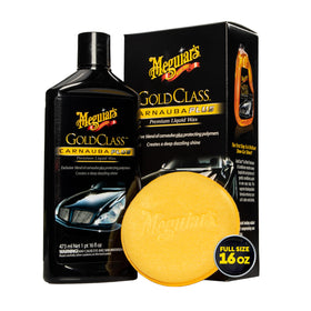 Meguiar's liquid wax texture close-up highlighting smooth spreadability and shine