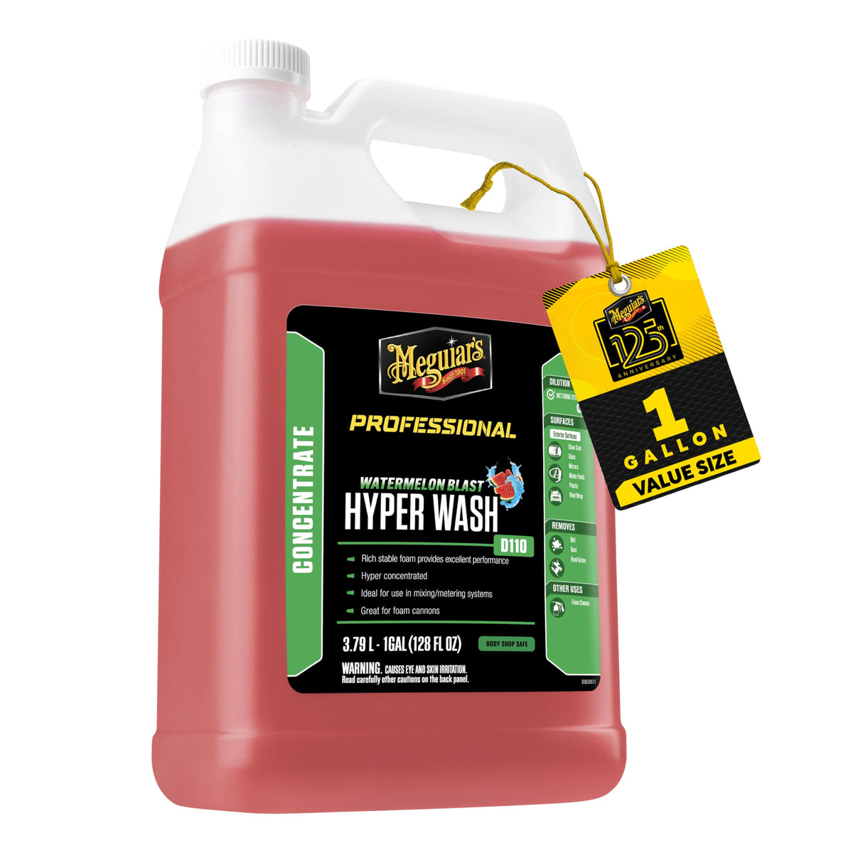 Meguiar's D110 front label showing product and concentrate benefits