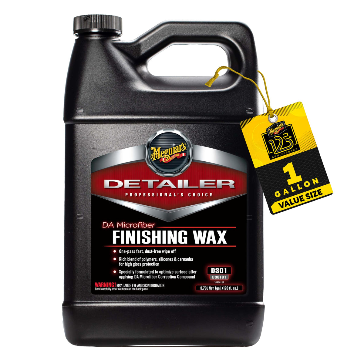 Meguiar's gallon bottle front view showing product and professional capacity benefit