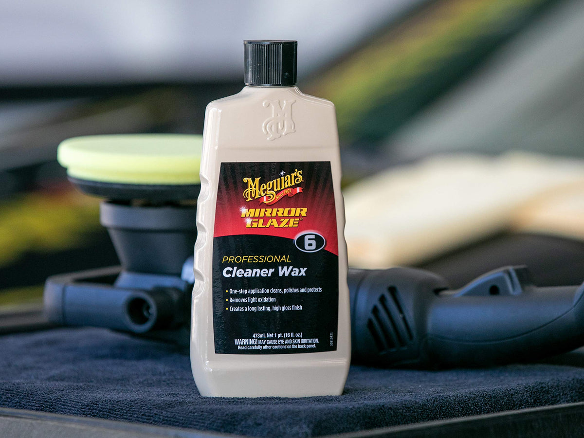 Meguiar's close-up of product texture on pad showing polish consistency and control
