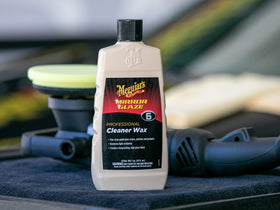 Meguiar's close-up of product texture on pad showing polish consistency and control