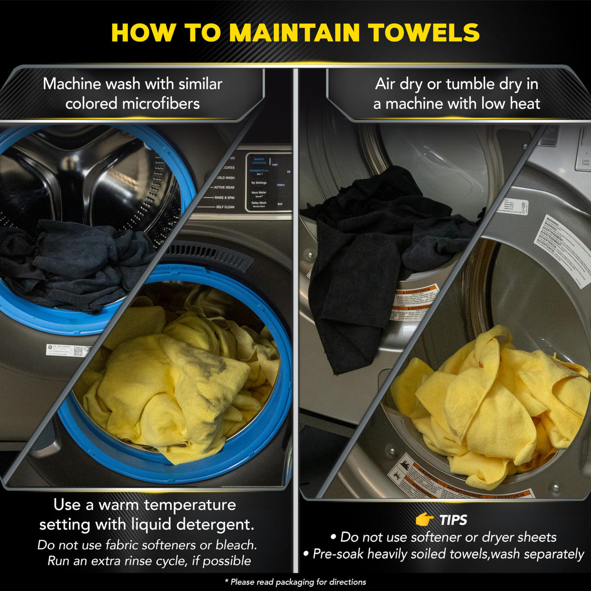 Meguiar's towel edge close-up highlighting special edging to prevent swirls and marring