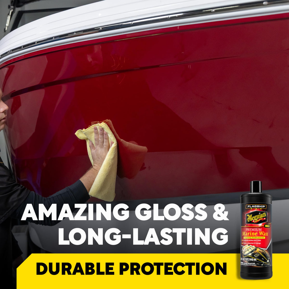 Meguiar's bottle angled to highlight 32 oz size and easy-pour design