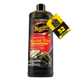 Meguiar's front label showing product name and glossy finish benefit