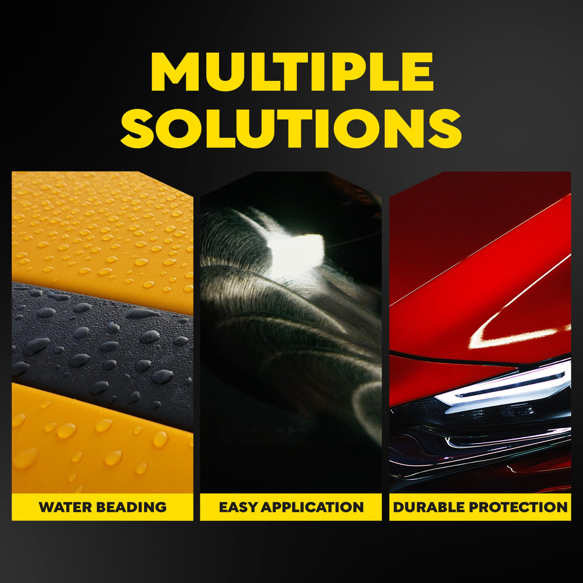 Meguiar's foam applicator and microfiber included for simple application