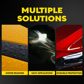 Meguiar's foam applicator and microfiber included for simple application