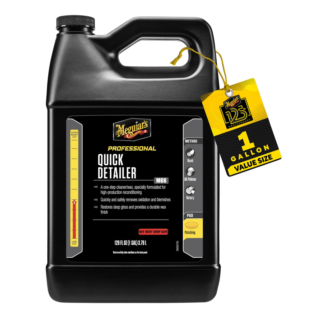 Meguiar's gallon bottle front label showing product name and professional size benefit