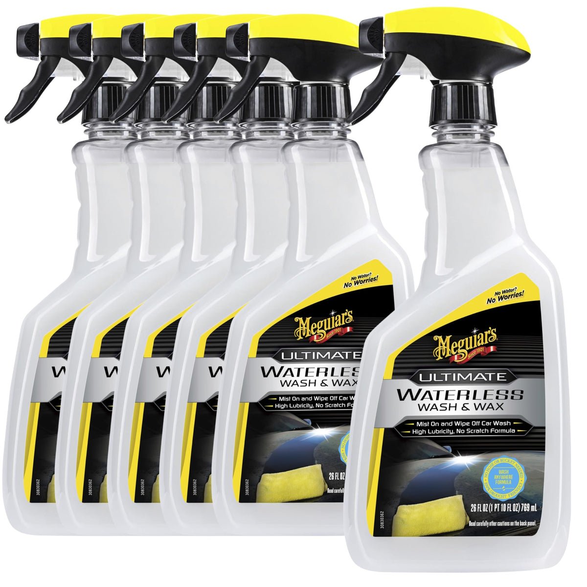 Meguiar's six-bottle kit front view showing value and convenience