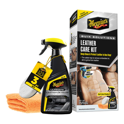Meguiar's front packaging showing kit contents and quick results