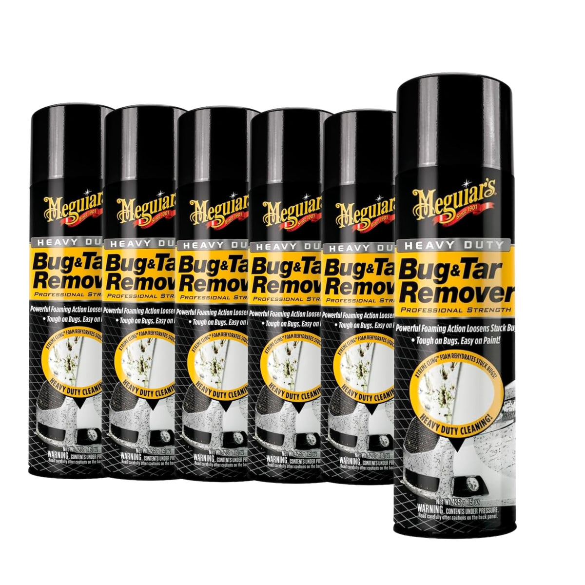Meguiar's front spray bottle showing label and easy-spray nozzle for fast pre-wash cleanup