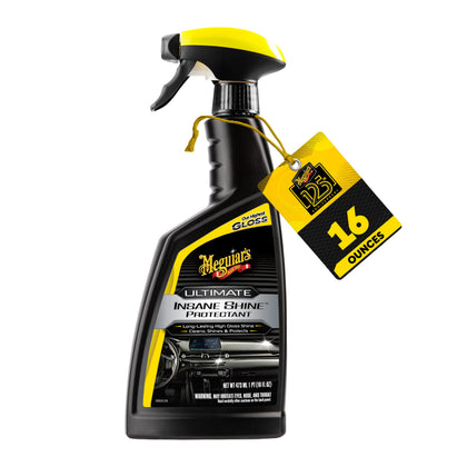 Meguiar's front spray bottle showing label and 16 oz size for easy handling