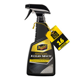 Meguiar's bottle front packaging showing label and matte protectant benefit