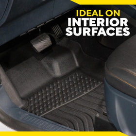 Meguiar's bottle next to a ruler to show size for easy storage and portability