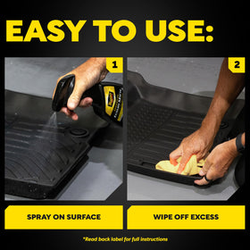 Hand using Meguiar's on a door handle to protect high-contact areas and grip