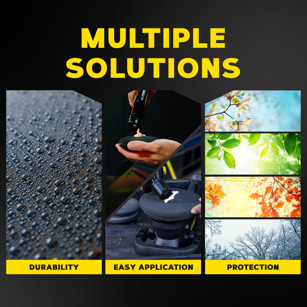 Meguiar's hand applying wax to car door demonstrating easy DIY use and gloss