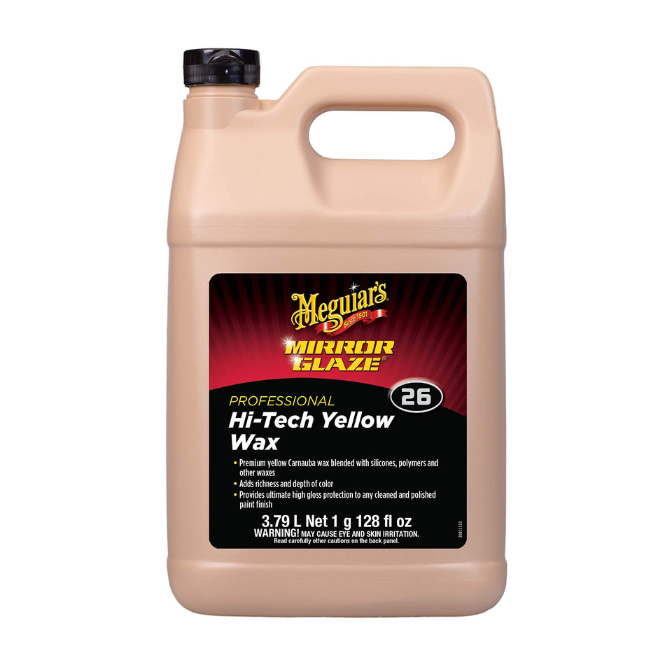Meguiar's gallon bottle front view showing label and professional packaging benefit