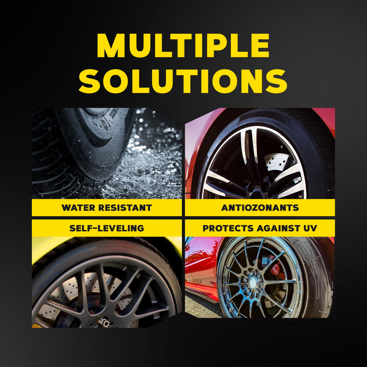 Meguiar's detail of tire sidewall texture with coating for smooth uniform finish