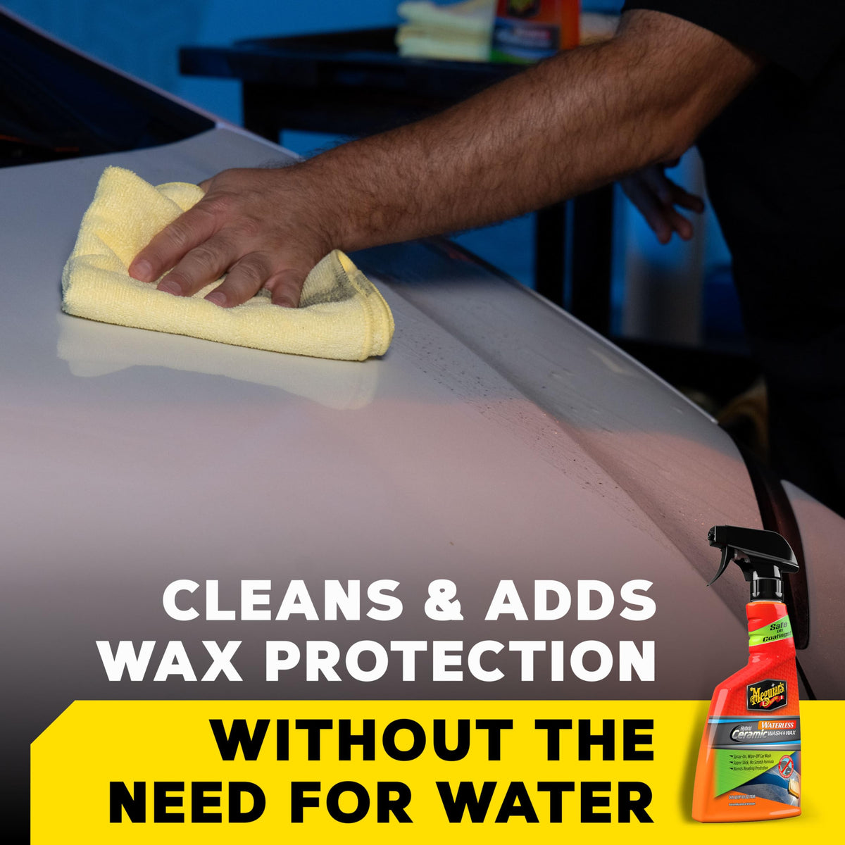 Meguiar's close-up of spray texture highlighting lubrication