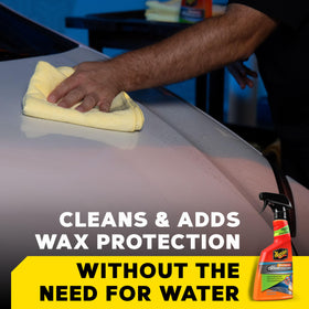 Meguiar's close-up of spray texture highlighting lubrication