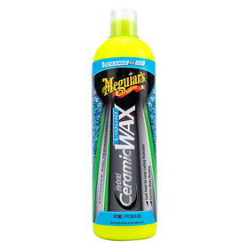 Meguiar's bottle front view showing product and easy storage benefit