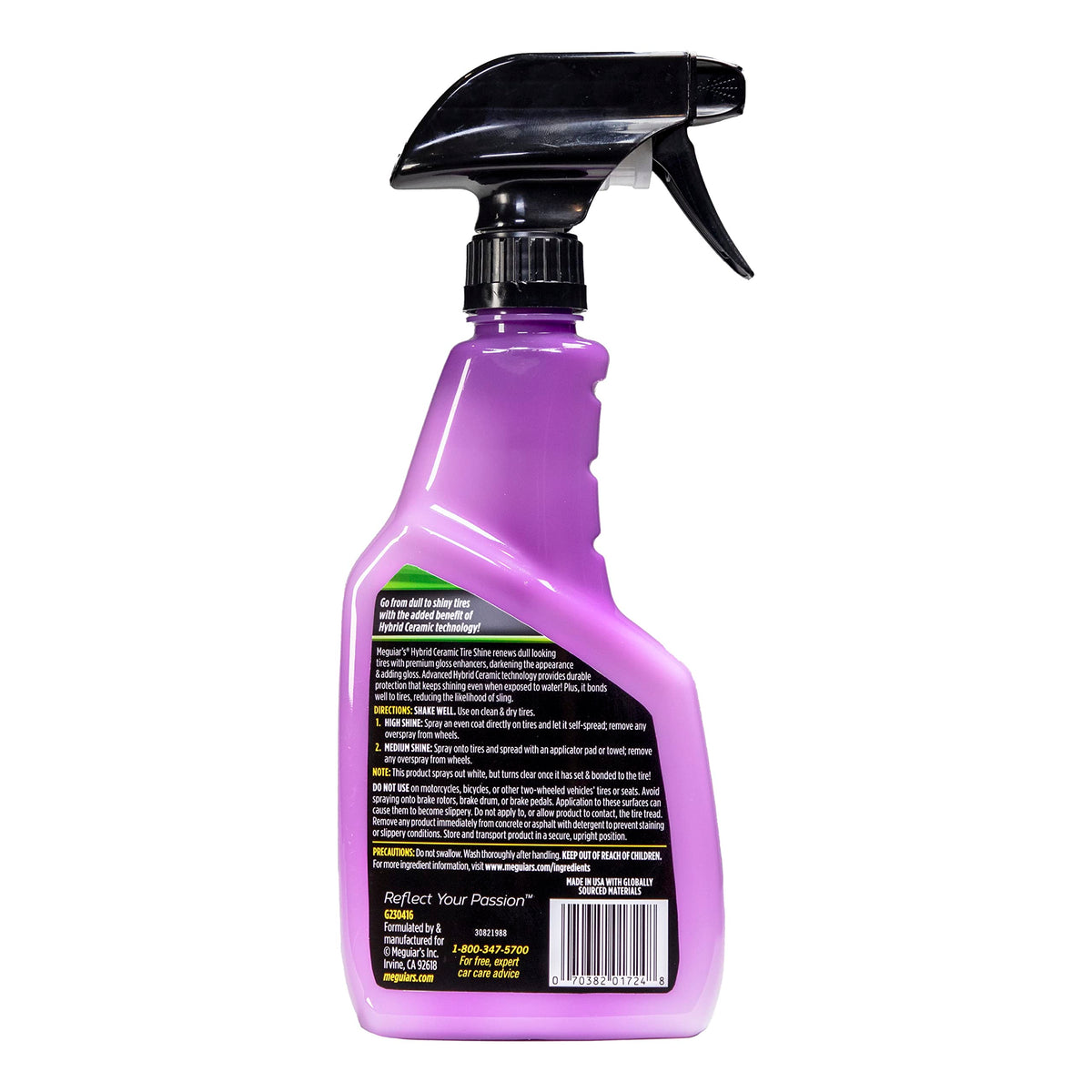 Meguiar's 16 oz bottle next to common items showing portable size and convenience benefit