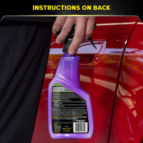 Meguiar's car wheel with shiny tire in lifestyle setting showing showroom appearance benefit