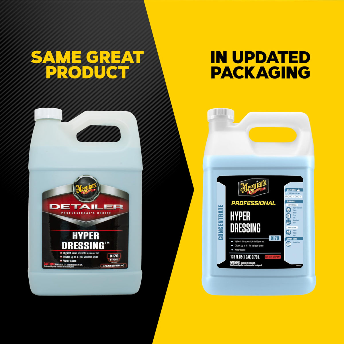 Meguiar's dressing liquid texture close-up demonstrating easy spreadability