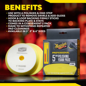 Meguiar's label and backing plate attachment for secure polisher fit