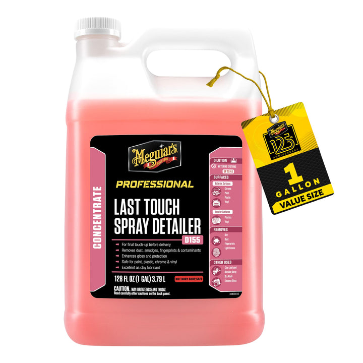 Meguiar's front view of gallon bottle showing product and brand benefit