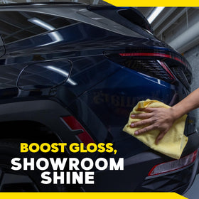 Meguiar's gallon next to ruler showing true size and value benefit