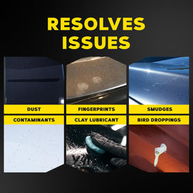 Meguiar's spray being applied on panel showing easy application benefit
