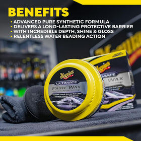 Meguiar's shiny car in driveway showing lasting gloss and visual impact