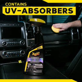 Meguiar's car interior lifestyle image demonstrating quick, professional results benefit