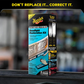 Meguiar's clear headlights on night drive demonstrating improved visibility and style
