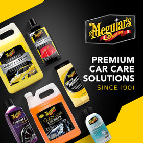 Meguiar's in garage detailing setup illustrating professional-quality results
