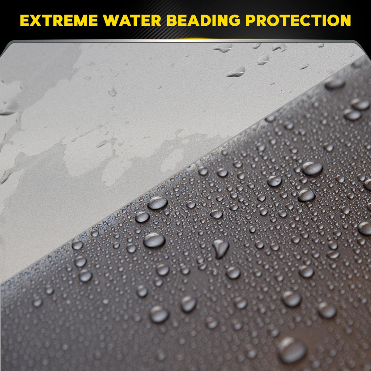 Meguiar's label close-up highlighting hybrid SiO2 technology benefit