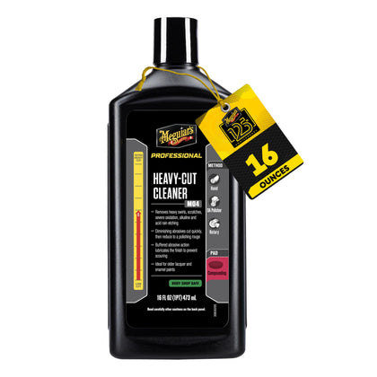 Meguiar's M04 front label bottle showing product clarity and professional branding benefits
