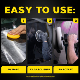 Meguiar's DA polisher in use with M200 showing reliable finish on paint